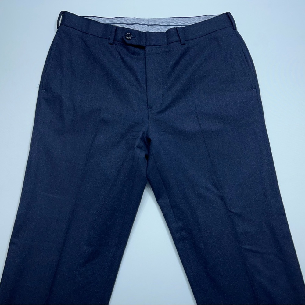 Brooks Brothers Wool Dress Pants Mens Size 36x31 Blue Flannel Fitzgerald Fit